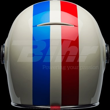 CAPACETE BELL Bullitt DLX Command Brilho Vintage Branca/Vermelha/Azul | Capacete Integral