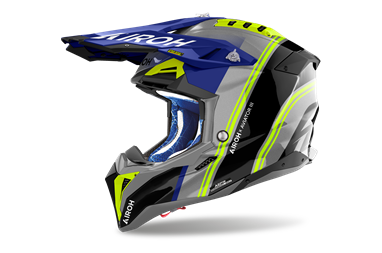 AIROH Capacete AVIATOR 3 HIMA Azul Gloss | Capacete Offroad