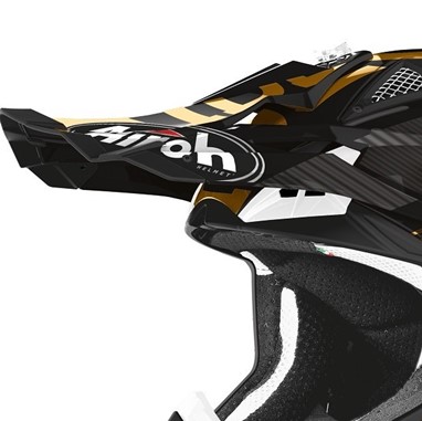 Pala Capacete AVIATOR 2.3 NOVAK Chrome Gold AIROH | Pala