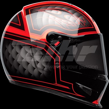 CAPACETE BELL Eliminator Outlaw Preta Brilho/Vermelha, | Capacete Integral