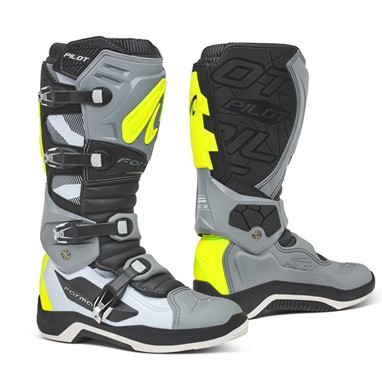 FORMA PILOT Cinza/Branco/Amarelo Fluo | Botas