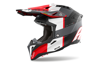 Capacete AVIATOR 3 MONARCH Cinza/Vermelho Matt AIROH | Capacete Offroad