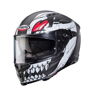 CABERG AVALON X PUNK Cinza/Branco/Vermelho | Capacete Integral