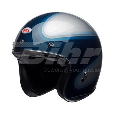 CAPACETE BELL Custom 500 Carbon Jager Azul Candy | Capacete Aberto
