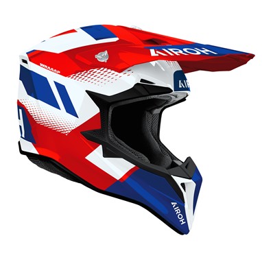 Capacete AIROH WRAAAP VISION Vermelho/Azul Gloss | Capacete Offroad