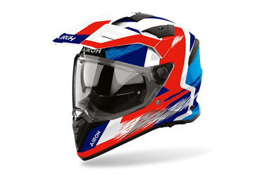 Capacete AIROH BADX-X AIRSPEED Azul/Vermelho | Capacete Modular