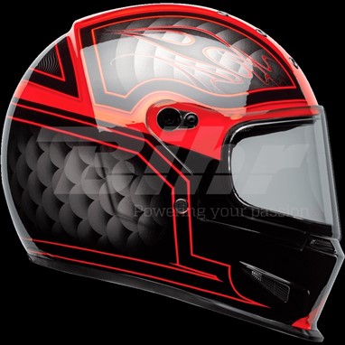 CAPACETE BELL Eliminator Outlaw Preta Brilho/Vermelha, | Capacete Integral