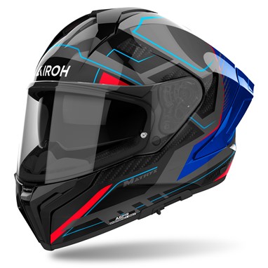 Capacete MATRYX ROCKET Azul/Vermelho Gloss AIROH | Capacete Integral
