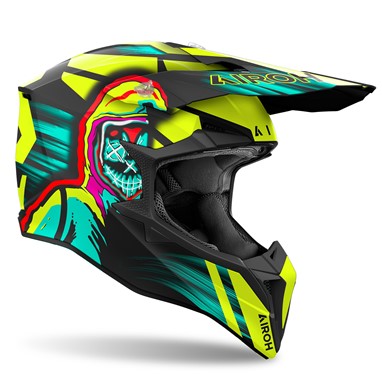 AIROH WRAAAP CYBER Amarelo Mate | Capacete Offroad