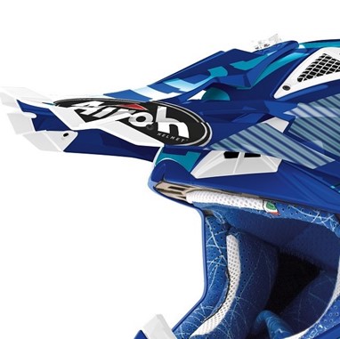 Pala Capacete AVIATOR 2.3 NOVAK Chrome Azure AIROH | Pala