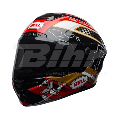 CAPACETE BELL Star Ilha de Man Preto/Ouro | Capacete Integral