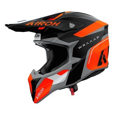 Capacete AIROH WRAAAP CONQUER Laranja Mate | Capacete Offroad