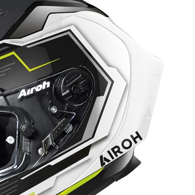 SPOILER GP550S RUSH branco/amarelo AIROH | Entradas de Ar