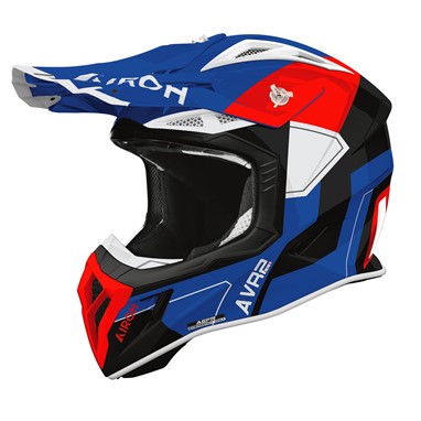 Capacete AIROH AVIATOR ACE 2 SHIELD Azul/Vermelho Gloss | Capacete Offroad
