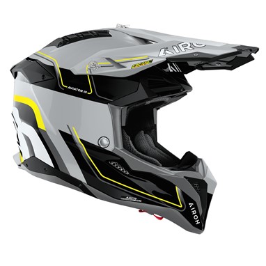 Capacete AIROH AVIATOR 3 LEADER Amarelo Mate | Capacete Offroad