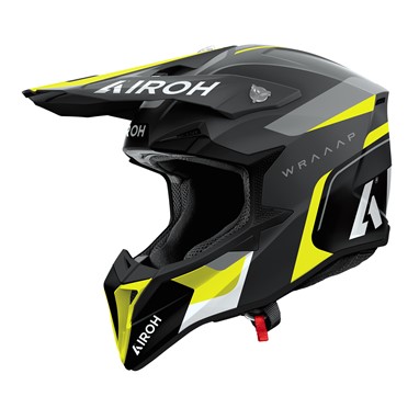 Capacete AIROH WRAAAP CONQUER Amarelo Mate | Capacete Offroad