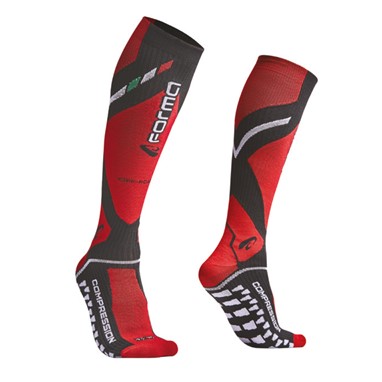 FORMA Meias Compression Preto/Verm | Meias