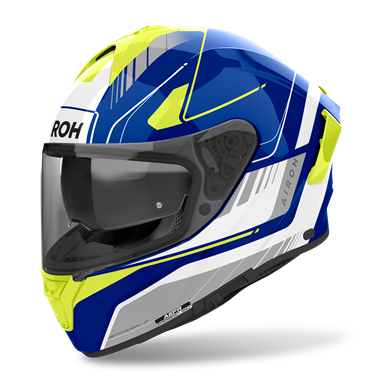 AIROH SPARK 2 CHRONO Azul/Amarelo | Capacete Integral